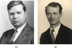 a) John C. Slater, y b) Linus Pauling en los años en que presentó el concepto de «electronegatividad».