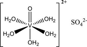Sulfato de vanadilo (modificado de Willsky, 2001)