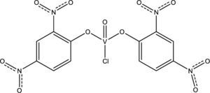 Clorobis(2,4-dinitrofenoxo)monooxovanadio(V) (modificado de Sharma, 2011)