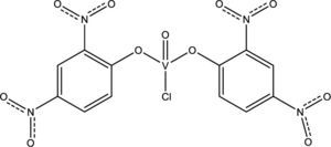 Clorobis(2,4-dinitrofenoxo)monooxovanadio(V) (modificado de Sharma, 2011)