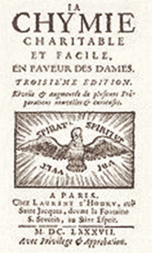 Portada de La Chymie charitable et facile en faveur des dames (1687).