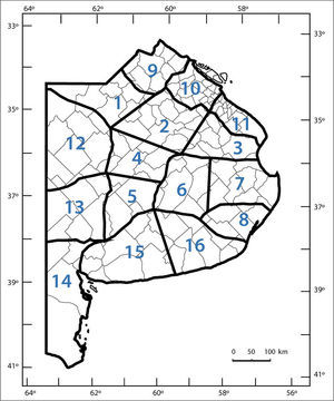 Áreas de drenaje de la Provincia de Buenos Aires.