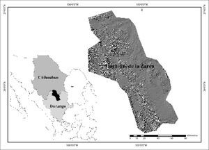 Localización del área en estudio: Área de Protección y Conservación de Pastizales (apcp) Cuchillas de la Zarca.