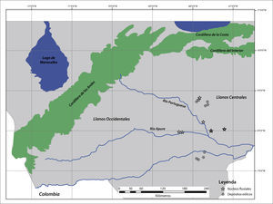 Localización de los depósitos fluviales y eólicos.