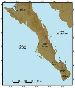 Cuencas y valles de Baja California Sur vulnerables a la desertificación.