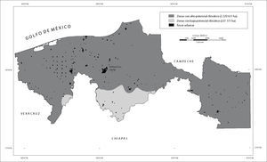 Zonas con alto potencial agroclimatico para el cultivo de la. Jatropha curcas L., en Tabasco, México.
