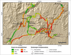 Susceptibilidad a PRM en la red carretera de la Sierra Nororiental de Puebla mediante la aplicacion de pesos de evidencia.