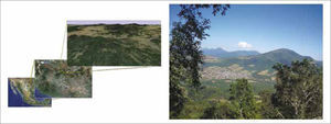 Esquema de localización de la comunidad de estudio, Comachuén, Michoacán, México.