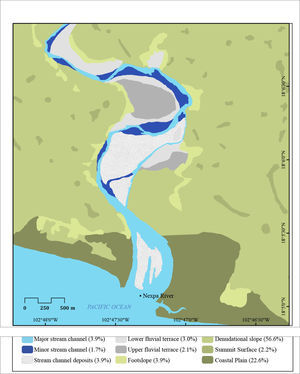 Landform map of the Nexpa Valley.