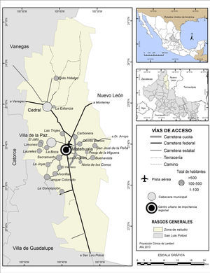 Región de estudio.