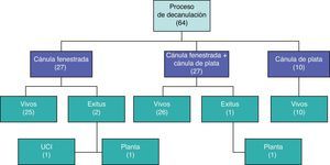 Distribución de los pacientes según el proceso de decanulación.