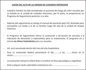 Hoja de seguimiento.