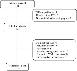 Flowchart of Participants. Abbreviations: LVOT, left ventricle outflow tract; TTE, transthoracic echocardiography.