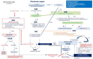 Diagrama del procedimiento de solicitud de la prestación. Grupo de trabajo. Comité Técnico elaboración MBBPP.