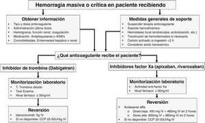 Algoritmo del tratamiento de la hemorragia asociada a ACOD.