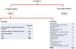 Pacientes incluidos y excluidos del estudio.