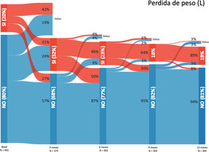 Evolución de cada uno de los componentes de la escala FRAIL-Es en cada momento de la evaluación.