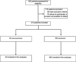 Flow chart of patients in the study.
