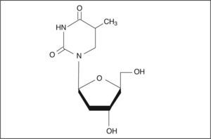 Estructura química de telbivudina.