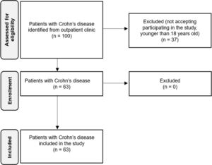 Flowchart of patients throughout the study.