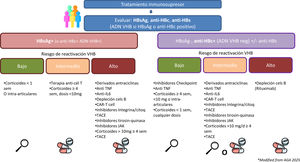 Prevención reactivación VHB en contexto de inmunosupresión.