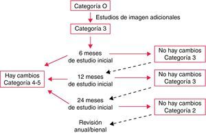 Actitud recomendada por el sistema BIRADS.