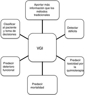 Utilidad de la valoración geriátrica integral en Oncogeriatría. VGI: valoración geriátrica integral.