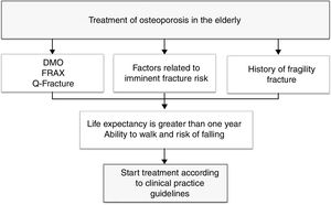 Aspects that influence the decision of treatment of osteoporosis in the elderly (contribution of the authors).