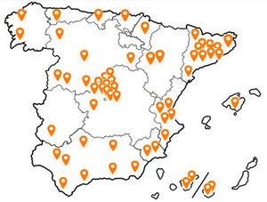 Distribución geográfica de las universidades seleccionadas.