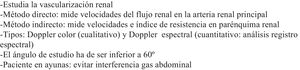 Ecografía renal Doppler: aspectos clave.