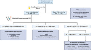 Algoritmo clásico para el diagnóstico de hiponatremias hipotónicas.