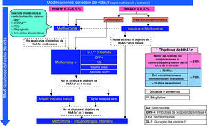 Algoritmo 2010 de la Sociedad Española de Diabetes sobre el tratamiento farmacológico de la hiperglucemia en la diabetes tipo 2.