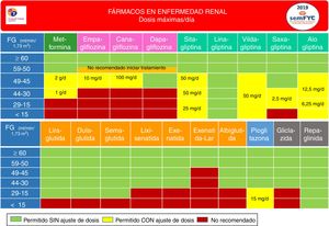Función renal y uso de los fármacos no insulínicos.