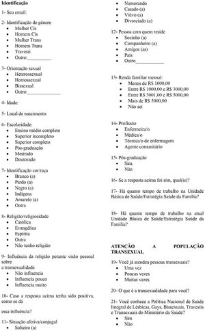 Questionnaire (Google Forms).
