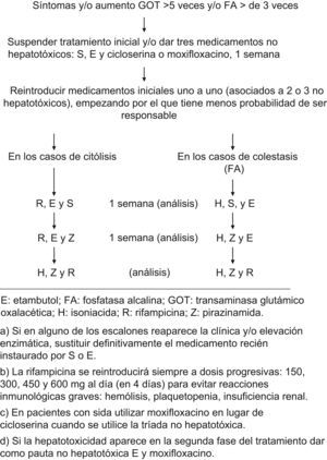 Algoritmo de manejo de la hepatotoxicidad.