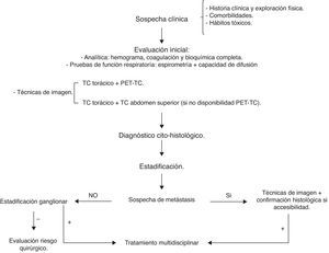 Algoritmo diagnóstico-terapéutico del cáncer de pulmón.