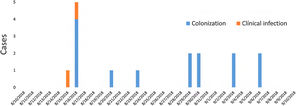 Outbreak epidemiological curve.