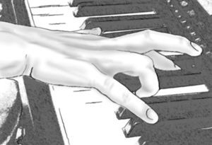 Distonía en mano derecha en pianista diestro, distonía primaria flexión del 4 y extensión compensatoria del medio.