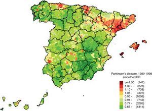 Mortalidad de la enfermedad de Parkinson. Fuente: De Pedro-Cuesta et al.66 (con permiso de los autores).