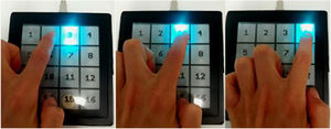 Sujeto completando el test secuencial.
