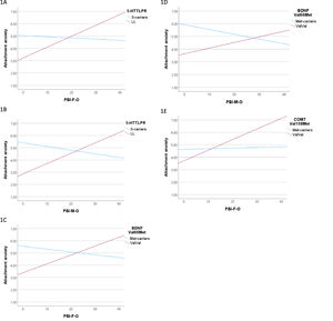 Gene-rearing interaction in relation to adult attachment styles.