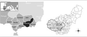 Mapa de situación de la zona de estudio.