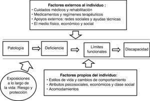 Modelo del proceso de discapacidad. Adaptación de Verbrugge y Jette22.