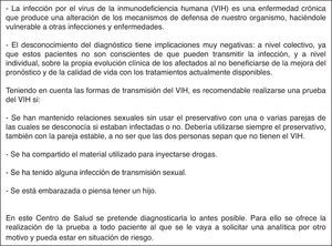 Hoja de información al paciente.