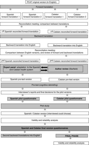 Process of translation-adaptation and analysis.