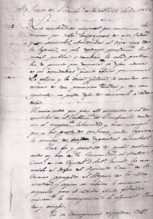 Carta a la Junta de Beneficencia, de 22 de julio de 1822.