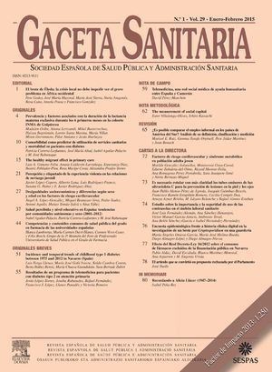 Cover Vol. 29. Núm. 1.