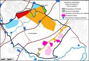Instalaciones de gestión de residuos sólidos y depuración de aguas residuales. Elaboración: Unidad de Información y Análisis Geográfico. SIGIS. Fuente: PRTR-España. Ministerio de Agricultura, Alimentación y Medio Ambiente.
