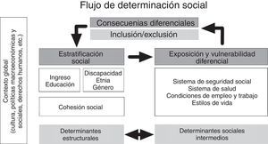 Propuesta de actualización de modelo de determinantes sociales de la salud. Elaboración propia, a partir del esquema de la Comisión de Determinantes Sociales de la Salud, OMS (2005).