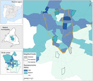 Map of selected neighborhoods.